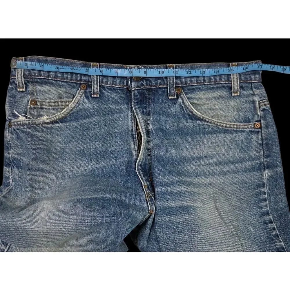 80s Levis Orange Tab Jeans Vtg 517 Bootcut Distressed Indie Sleaze 34x28 Actual